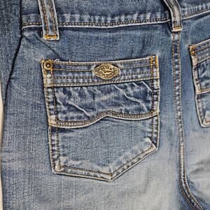 80s Peter Golding High Rise Mom Jeans Blue Denim Designed Back Pockets Size 9/10